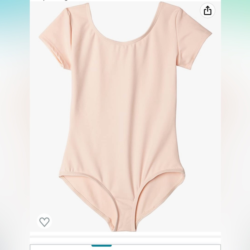 Capezio Girls Short Sleeve Leotard Ballet pink